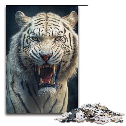 Puzzle für Erwachsene, 1000-teiliges Tiger-Puzzle – anspruchsvolles Spiel, tolles Geschenk für Spiele, geeignet für Kinder und Jugendliche ab 14 Jahren, Größe 38 x 26 cm Puzzle für Erwachsene, 1000-teiliges Tiger-Puzzle – anspruchsvolles Spiel, tolles Geschenk für Spiele, geeignet für Kinder und Jugendliche ab 14 Jahren, Größe 38 x 26 cm von LLONGKT