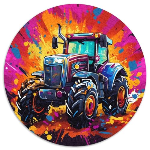 Puzzle für Erwachsene, 1000-teiliges buntes Traktor-Puzzle, anspruchsvolles Denkspiel für Teenager, perfekt als Heimdekoration oder Geschenk (Größe 67,5 x 67,5 cm) von LLONGKT