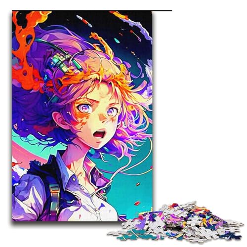 Puzzle für Erwachsene, Anime-Mädchen, 1000 Teile, Papppuzzle für Erwachsene, Größe 38 x 26 cm Puzzle für Erwachsene, Anime-Mädchen, 1000 Teile, Papppuzzle für Erwachsene, Größe 38 x 26 cm von LLONGKT