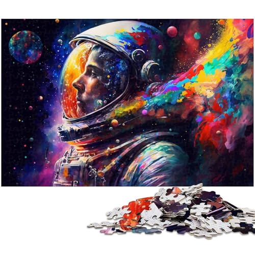 Puzzle für Erwachsene, Astronaut, 1000 Teile, anspruchsvolles Spiel, geeignet als Schreibtischdekoration, Größe 50 x 75 cm von LLONGKT