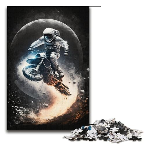 Puzzle für Erwachsene, Astronaut auf Motorrad, 1000 Teile, Lernspiele, perfekte Dekoration für Teenager ab 14 Jahren, Größe 38 x 26 cm Puzzle für Erwachsene, Astronaut auf Motorrad, 1000 Teile, Lernspiele, perfekte Dekoration für Teenager ab 14 Jahren, Größe 38 x 26 cm von LLONGKT
