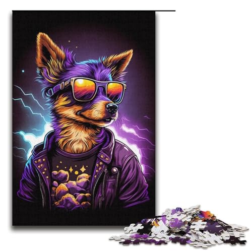 Puzzle für Erwachsene, Chihuahua-Boxer, 1000 Teile, präzise geschnittenes Puzzle mit passendem Poster und Quizblatt, Größe 38 x 26 cm von LLONGKT