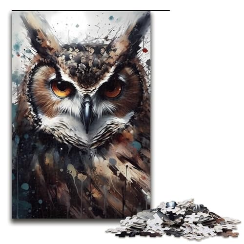 Puzzle für Erwachsene, Eulen-Tiere, Puzzle für Erwachsene, 1000 Teile, Holzpuzzle, Größe 50 x 75 cm Puzzle für Erwachsene, Eulen-Tiere, Puzzle für Erwachsene, 1000 Teile, Holzpuzzle, Größe 50 x 75 cm von LLONGKT