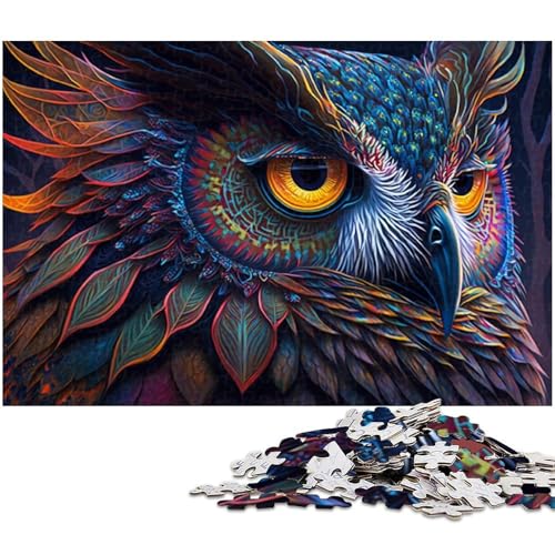 Puzzle für Erwachsene, Farbeule, 1000 Teile, anspruchsvolles Spiel, geeignet als Schreibtischdekoration, Größe 38 x 26 cm von LLONGKT
