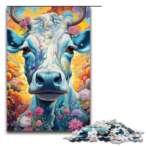 Puzzle für Erwachsene, Farbige Kuh, 1000 Teile, Lernspiele, perfekte Dekoration für Teenager ab 14 Jahren, Größe 50 x 75 cm Puzzle für Erwachsene, Farbige Kuh, 1000 Teile, Lernspiele, perfekte Dekoration für Teenager ab 14 Jahren, Größe 50 x 75 cm von LLONGKT