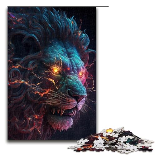 Puzzle für Erwachsene, Löwen, 1000-teiliges Holzpuzzle für Erwachsene, Größe 50 x 75 cm Puzzle für Erwachsene, Löwen, 1000-teiliges Holzpuzzle für Erwachsene, Größe 50 x 75 cm von LLONGKT