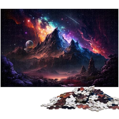 Puzzle für Erwachsene, Schneeberglandschaft, 1000 Teile, geeignet als Schreibtischdekoration, für Teenager ab 14 Jahren, Größe 50 x 75 cm von LLONGKT