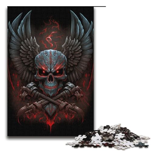 Puzzle für Erwachsene, Skelettflügel, 1000 Teile, Lernspiele, perfekte Dekoration für Teenager ab 14 Jahren, Größe 38 x 26 cm von LLONGKT