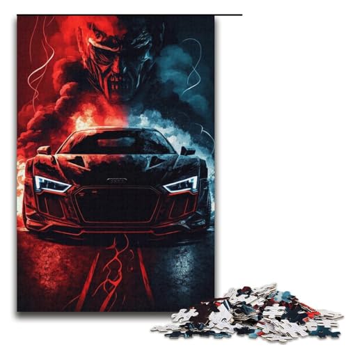 Puzzle für Erwachsene, Supersportwagen, 1000 Teile, Lernspiele, perfekte Dekoration für Teenager ab 14 Jahren, Größe 38 x 26 cm von LLONGKT