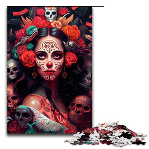 Puzzle für Erwachsene, Tag der Toten, Puzzles für Erwachsene, 1000 Teile, Holzpuzzle, Größe 50 x 75 cm Puzzle für Erwachsene, Tag der Toten, Puzzles für Erwachsene, 1000 Teile, Holzpuzzle, Größe 50 x 75 cm von LLONGKT