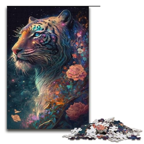 Puzzle für Erwachsene, Tiger, 1000 Teile, Lernspiele, perfekte Dekoration für Teenager ab 14 Jahren, Größe 38 x 26 cm Puzzle für Erwachsene, Tiger, 1000 Teile, Lernspiele, perfekte Dekoration für Teenager ab 14 Jahren, Größe 38 x 26 cm von LLONGKT