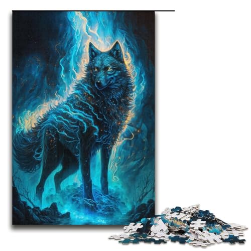 Puzzle für Erwachsene, Wolf, 1000 Teile, Lernspiele, perfekte Dekoration für Teenager ab 14 Jahren, Größe 38 x 26 cm Puzzle für Erwachsene, Wolf, 1000 Teile, Lernspiele, perfekte Dekoration für Teenager ab 14 Jahren, Größe 38 x 26 cm von LLONGKT
