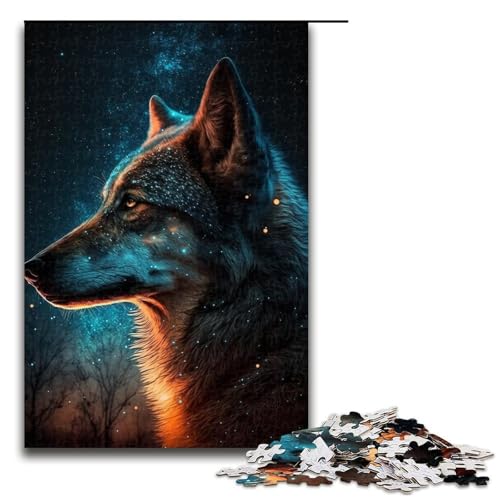 Puzzle für Erwachsene, Wolf, 1000 Teile, Lernspiele, perfekte Dekoration für Teenager ab 14 Jahren, Größe 50 x 75 cm von LLONGKT
