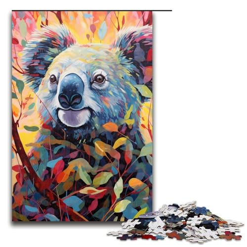 Puzzle für Erwachsene, buntes Koala-Puzzle, 1000 Teile, Holzpuzzle für Erwachsene, Größe 50 x 75 cm Puzzle für Erwachsene, buntes Koala-Puzzle, 1000 Teile, Holzpuzzle für Erwachsene, Größe 50 x 75 cm von LLONGKT