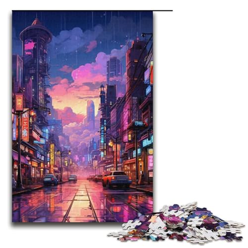 Puzzle für Erwachsene, japanische Straßenpuzzles, 1000 Teile, Heimdekoration, Puzzlespielzeug, Weihnachts- und Geburtstagsgeschenke (Größe 38 x 26 cm) von LLONGKT