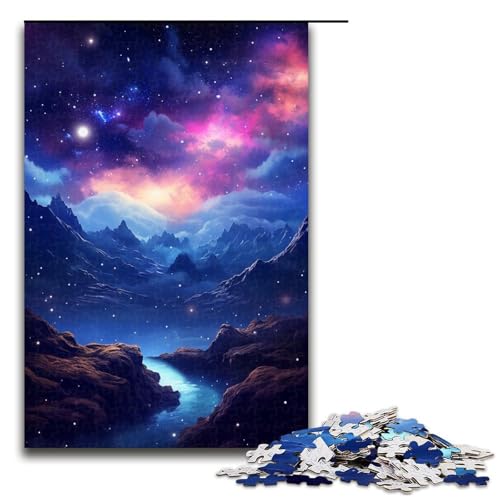 Puzzle für Erwachsene, schöne Berge, 1000-teiliges Holzpuzzle für Erwachsene, Größe 50 x 75 cm Puzzle für Erwachsene, schöne Berge, 1000-teiliges Holzpuzzle für Erwachsene, Größe 50 x 75 cm von LLONGKT
