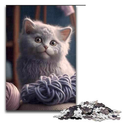 Puzzle für Erwachsene, süßes Kätzchen, 1000 Teile, Lernspiele, perfekte Dekoration für Teenager ab 14 Jahren, Größe 50 x 75 cm Puzzle für Erwachsene, süßes Kätzchen, 1000 Teile, Lernspiele, perfekte Dekoration für Teenager ab 14 Jahren, Größe 50 x 75 cm von LLONGKT