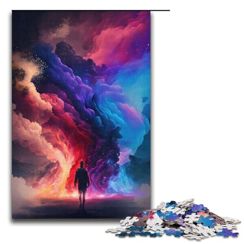 Puzzle für Erwachsene „Colourful Dreams“ 1000-teiliges Kartonpuzzle, Lernspiel, herausforderndes Spielzeug, Größe 38 x 26 cm von LLONGKT