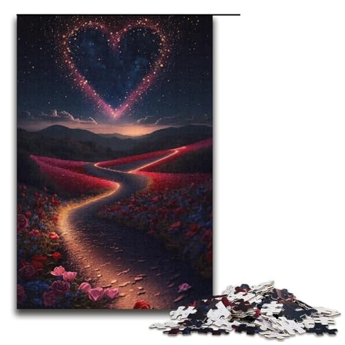 Puzzle für Erwachsene „Sea of Love“ Puzzle für Erwachsene, 1000 Teile, Papppuzzle, Lernspiel, Herausforderungsspielzeug, Größe 38 x 26 cm von LLONGKT