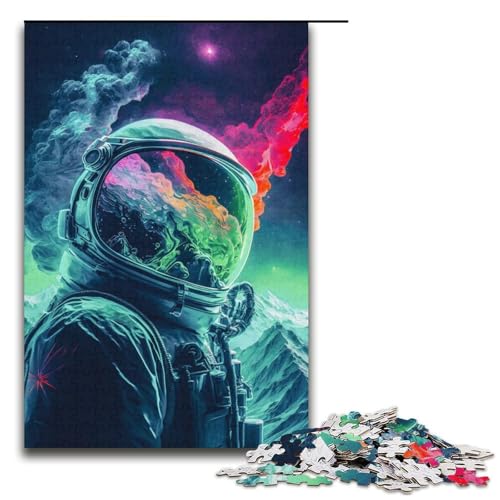 Puzzle für Erwachsene 1000 Teile Astronaut in den Bergen Lernpuzzle Geschenke für Freunde und Familie Größe 38 x 26 cm von LLONGKT