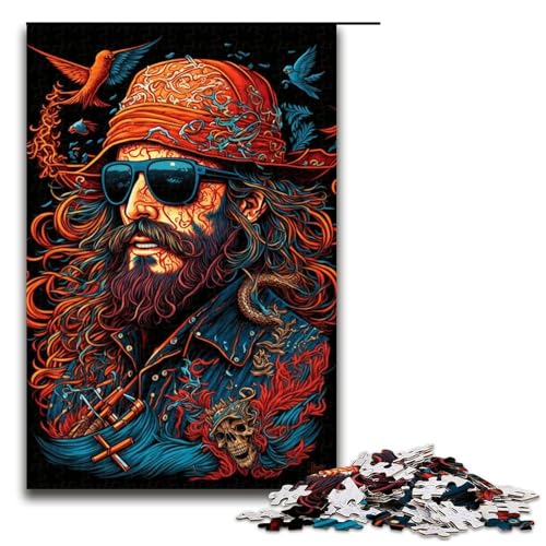 Puzzle für Erwachsene 1000 Teile Piraten-Puzzlespiel Spielzeug Eltern-Kind-Interaktion Größe 50x75cm von LLONGKT