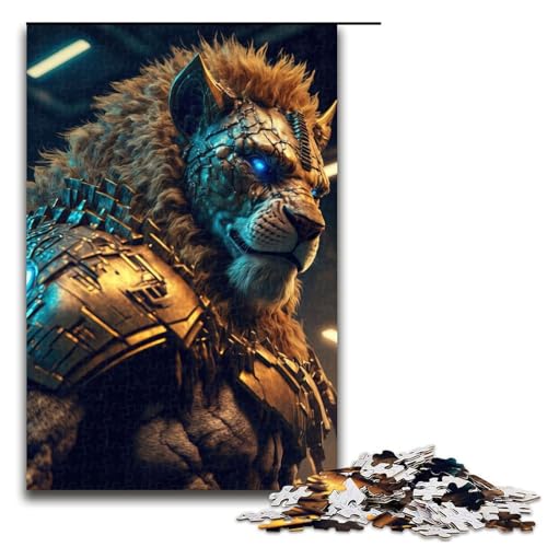 Puzzle für Erwachsene Future Lion Puzzle 1000 Teile Holzpuzzle für Erwachsene Größe 50x75cm von LLONGKT