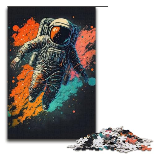 Puzzle für Erwachsene mit 1000 Teilen, Astronaut im Weltraum, Denkspiel, anspruchsvoll, Aber unterhaltsam und humorvoll, Größe 38 x 26 cm von LLONGKT