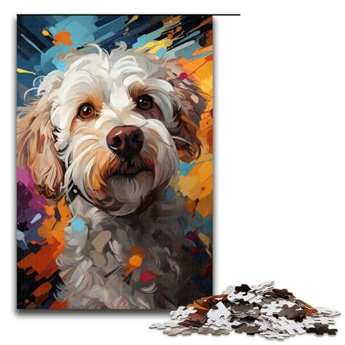 Puzzle für Erwachsene mit 1000 Teilen, Bunte Hunde, Quizspiel, Stressabbau, schwierige Herausforderung, Größe 50 x 75 cm Puzzle für Erwachsene mit 1000 Teilen, Bunte Hunde, Quizspiel, Stressabbau, schwierige Herausforderung, Größe 50 x 75 cm von LLONGKT