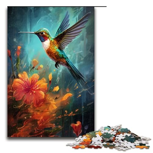 Puzzle für Erwachsene mit 1000 Teilen, Bunte Kolibris, Quizspiel zum Stressabbau, schwierige Herausforderung, Größe 50 x 75 cm Puzzle für Erwachsene mit 1000 Teilen, Bunte Kolibris, Quizspiel zum Stressabbau, schwierige Herausforderung, Größe 50 x 75 cm von LLONGKT