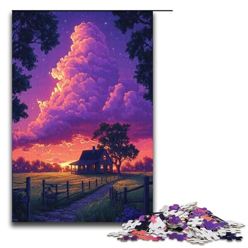 Puzzle für Erwachsene mit 1000 Teilen, Bunte Wolken, Quizspiel, Stressabbau, schwierige Herausforderung, Größe 38 x 26 cm Puzzle für Erwachsene mit 1000 Teilen, Bunte Wolken, Quizspiel, Stressabbau, schwierige Herausforderung, Größe 38 x 26 cm von LLONGKT