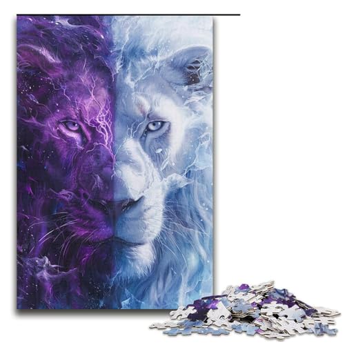 Puzzle für Erwachsene mit 1000 Teilen, Bunte Yin-Yang-Löwen, Denkspiel, Herausforderung für die Gehirnintelligenz, süchtig machendes Spielzeug, Größe 38 x 26 cm Puzzle für Erwachsene mit 1000 Teilen, Bunte Yin-Yang-Löwen, Denkspiel, Herausforderung für die Gehirnintelligenz, süchtig machendes Spielzeug, Größe 38 x 26 cm von LLONGKT
