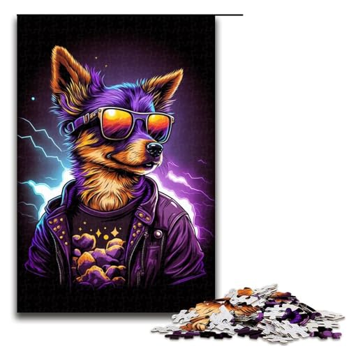 Puzzle für Erwachsene mit 1000 Teilen, Chihuahua-Boxer-Puzzle, Kunstwerk, Analyse und Logik, geeignet für Jugendliche ab 14 Jahren, Größe 50 x 75 cm von LLONGKT