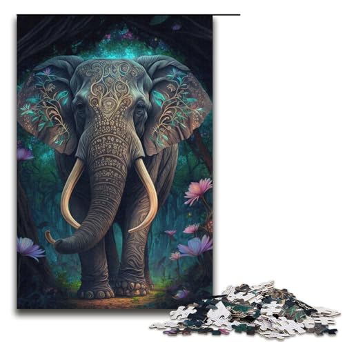 Puzzle für Erwachsene mit 1000 Teilen, Elefant, buntes Tier-Puzzle, Denkspiel, anspruchsvoll, Aber unterhaltsam und humorvoll, Größe 38 x 26 cm Puzzle für Erwachsene mit 1000 Teilen, Elefant, buntes Tier-Puzzle, Denkspiel, anspruchsvoll, Aber unterhaltsam und humorvoll, Größe 38 x 26 cm von LLONGKT