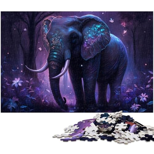 Puzzle für Erwachsene mit 1000 Teilen, Elefanten im Dschungel, Denkspiel, Spaß für zu Hause, Geburtstagsgeschenk, Reisegeschenk, Größe 50 x 75 cm Puzzle für Erwachsene mit 1000 Teilen, Elefanten im Dschungel, Denkspiel, Spaß für zu Hause, Geburtstagsgeschenk, Reisegeschenk, Größe 50 x 75 cm von LLONGKT