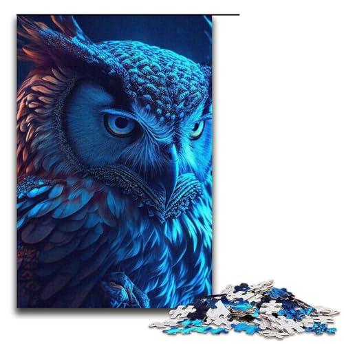 Puzzle für Erwachsene mit 1000 Teilen, Eule, Denkspiel, Herausforderung für die Gehirnintelligenz, süchtig machendes Spielzeug, Größe 38 x 26 cm Puzzle für Erwachsene mit 1000 Teilen, Eule, Denkspiel, Herausforderung für die Gehirnintelligenz, süchtig machendes Spielzeug, Größe 38 x 26 cm von LLONGKT