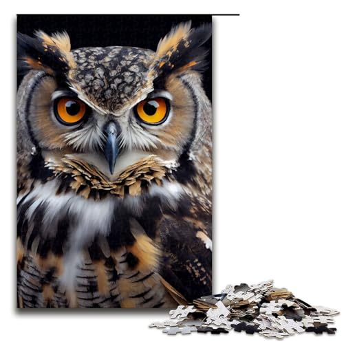 Puzzle für Erwachsene mit 1000 Teilen, Eulengesicht-Puzzle, Denkspiel, anspruchsvoll, Aber unterhaltsam und humorvoll, Größe 50 x 75 cm Puzzle für Erwachsene mit 1000 Teilen, Eulengesicht-Puzzle, Denkspiel, anspruchsvoll, Aber unterhaltsam und humorvoll, Größe 50 x 75 cm von LLONGKT