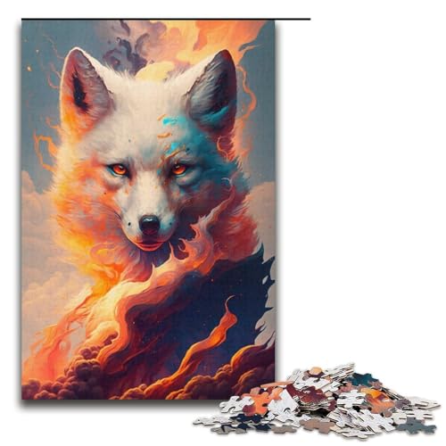 Puzzle für Erwachsene mit 1000 Teilen, Fantasie-Fuchs-Spielzeug, Denkspiel, Herausforderung für die Gehirnintelligenz, süchtig machendes Spielzeug (Größe 38 x 26 cm) von LLONGKT