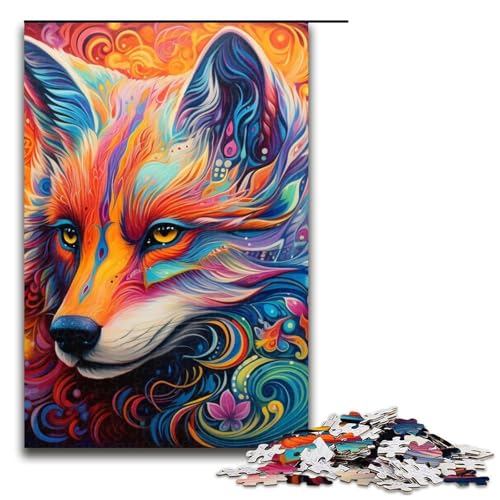 Puzzle für Erwachsene mit 1000 Teilen, Farbwolf, Denkspiel, Herausforderung für die Gehirnintelligenz, süchtig machendes Spielzeug, Größe 50 x 75 cm Puzzle für Erwachsene mit 1000 Teilen, Farbwolf, Denkspiel, Herausforderung für die Gehirnintelligenz, süchtig machendes Spielzeug, Größe 50 x 75 cm von LLONGKT