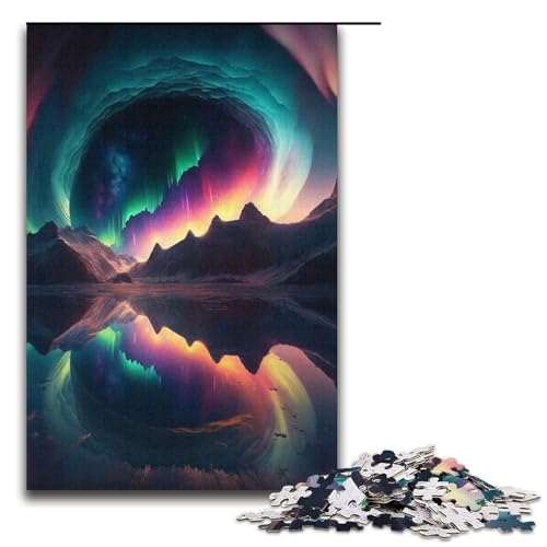 Puzzle für Erwachsene mit 1000 Teilen, Galaxie-Planeten, Lernspielzeug, geeignet als Schreibtischdekoration, Größe 38 x 26 cm von LLONGKT