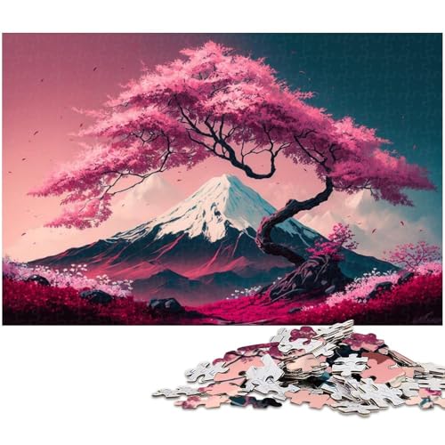 Puzzle für Erwachsene mit 1000 Teilen, Kirschblütenbaum-Spitzen-Puzzle, Denkspiel, Spaß für Zuhause, Geburtstagsgeschenk, Reisegeschenk, Größe 38 x 26 cm Puzzle für Erwachsene mit 1000 Teilen, Kirschblütenbaum-Spitzen-Puzzle, Denkspiel, Spaß für Zuhause, Geburtstagsgeschenk, Reisegeschenk, Größe 38 x 26 cm von LLONGKT