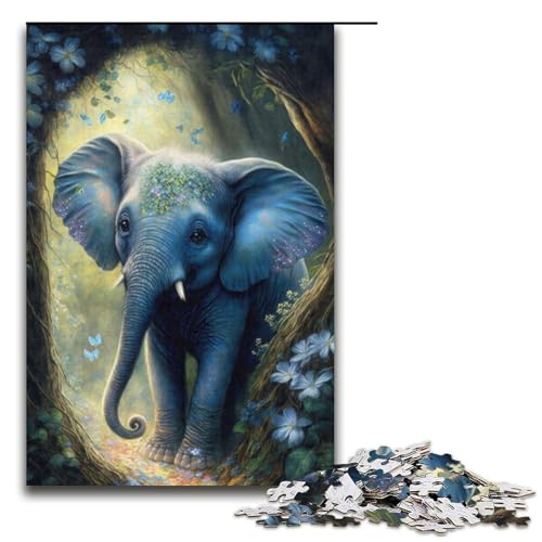 Puzzle für Erwachsene mit 1000 Teilen, Kleiner süßer Elefant, Spaß für die ganze Familie, herausfordernd zu vervollständigen, Aber lustig und humorvoll, Größe 38 x 26 cm Puzzle für Erwachsene mit 1000 Teilen, Kleiner süßer Elefant, Spaß für die ganze Familie, herausfordernd zu vervollständigen, Aber lustig und humorvoll, Größe 38 x 26 cm von LLONGKT