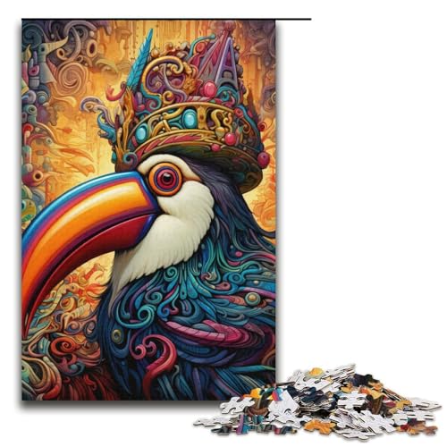 Puzzle für Erwachsene mit 1000 Teilen, König Tukan, Denkspiel, Herausforderung für die Gehirnintelligenz, süchtig machendes Spielzeug, Größe 38 x 26 cm von LLONGKT