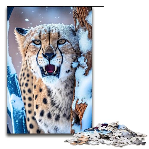 Puzzle für Erwachsene mit 1000 Teilen, Leoparden-Puzzle, Denkspiel, Herausforderung für die Gehirnintelligenz, süchtig machendes Spielzeug, Größe 50 x 75 cm Puzzle für Erwachsene mit 1000 Teilen, Leoparden-Puzzle, Denkspiel, Herausforderung für die Gehirnintelligenz, süchtig machendes Spielzeug, Größe 50 x 75 cm von LLONGKT