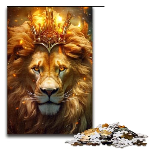 Puzzle für Erwachsene mit 1000 Teilen, Löwe, Denkspiel, Herausforderung für die Gehirnintelligenz, süchtig machendes Spielzeug, Größe 50 x 75 cm Puzzle für Erwachsene mit 1000 Teilen, Löwe, Denkspiel, Herausforderung für die Gehirnintelligenz, süchtig machendes Spielzeug, Größe 50 x 75 cm von LLONGKT