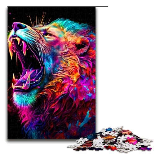 Puzzle für Erwachsene mit 1000 Teilen, Löwen-Puzzle, Denkspiel, anspruchsvoll, Aber unterhaltsam und humorvoll, Größe 50 x 75 cm Puzzle für Erwachsene mit 1000 Teilen, Löwen-Puzzle, Denkspiel, anspruchsvoll, Aber unterhaltsam und humorvoll, Größe 50 x 75 cm von LLONGKT