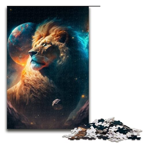 Puzzle für Erwachsene mit 1000 Teilen, Löwen-Puzzle, Denkspiel, anspruchsvoll, Aber unterhaltsam und humorvoll, Größe 50 x 75 cm Puzzle für Erwachsene mit 1000 Teilen, Löwen-Puzzle, Denkspiel, anspruchsvoll, Aber unterhaltsam und humorvoll, Größe 50 x 75 cm von LLONGKT