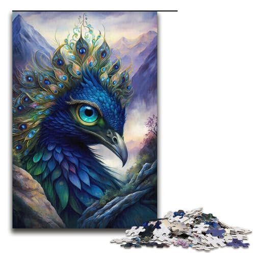 Puzzle für Erwachsene mit 1000 Teilen, Pfauen-Mythenland-Puzzle, Denkspiel, anspruchsvoll, Aber unterhaltsam und humorvoll, Größe 38 x 26 cm von LLONGKT