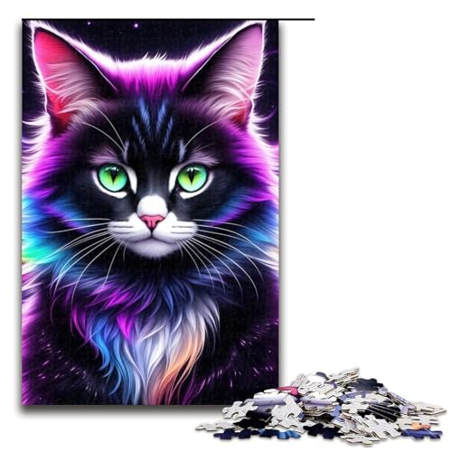 Puzzle für Erwachsene mit 1000 Teilen, Porträt Einer pelzigen Katze, Denkspiel, anspruchsvoll, Aber unterhaltsam und humorvoll, Größe 50 x 75 cm Puzzle für Erwachsene mit 1000 Teilen, Porträt Einer pelzigen Katze, Denkspiel, anspruchsvoll, Aber unterhaltsam und humorvoll, Größe 50 x 75 cm von LLONGKT