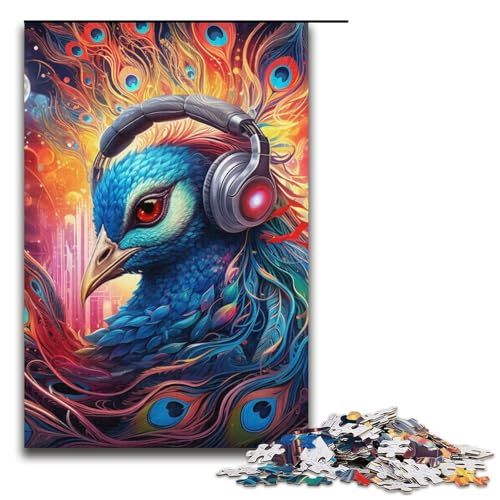 Puzzle für Erwachsene mit 1000 Teilen, Tier-Pfau, Denkspiel, Herausforderung für die Gehirnintelligenz, süchtig machendes Spielzeug, Größe 38 x 26 cm Puzzle für Erwachsene mit 1000 Teilen, Tier-Pfau, Denkspiel, Herausforderung für die Gehirnintelligenz, süchtig machendes Spielzeug, Größe 38 x 26 cm von LLONGKT