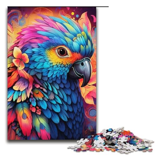 Puzzle für Erwachsene mit 1000 Teilen, Tiere, Vögel, Papageien, Denksportaufgabe für die Weihnachtswunschliste mit Weihnachtsmann, Größe 38 x 26 cm Puzzle für Erwachsene mit 1000 Teilen, Tiere, Vögel, Papageien, Denksportaufgabe für die Weihnachtswunschliste mit Weihnachtsmann, Größe 38 x 26 cm von LLONGKT